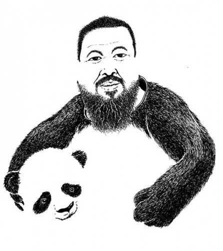 Cartoon: vom aussterben bedrohtes tier (medium) by chrisse kunst tagged ai,wei,china,panda,kunst,menschenrechte,meinungsfreiheit