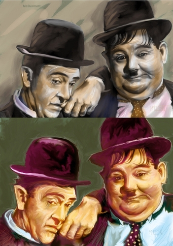 Cartoon: Laurel and Hardy Famous Comedian (medium) by McDermott tagged laurelandhardyfamouscomedian