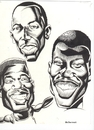 Cartoon: Basketball Players (small) by McDermott tagged basketball players sports proball inkwork