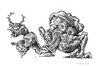 Cartoon: The Santa Thing (small) by McDermott tagged santa thing christmas monsters
