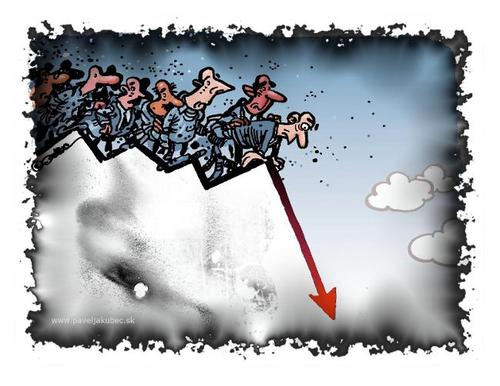 Cartoon: Crisis (medium) by toon tagged crisis,economy,finanzkrise,global,politic,world,cartoon,bank