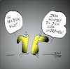 Cartoon: Beziehungs-Drama (small) by BoDoW tagged neurotisch,beziehung,vorwurf,unsichtbar,umdrehen,paar,sehen,kommunikation,psychologie,beziehungsneurose,verqueer
