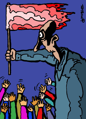 Cartoon: ... (medium) by to1mson tagged flag,flaga,people,leute,menscheit