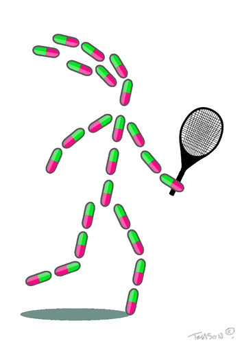 Cartoon: Sport (medium) by to1mson tagged maria,sharapova,tennis,tenis,sport,drug,test