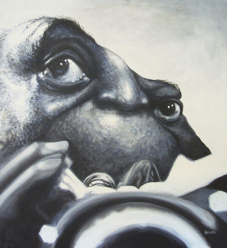 Cartoon: Caricatura Louis Armstrong (medium) by manohead tagged caricatura,caricature,manohead