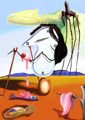 Cartoon: Dali (medium) by manohead tagged caricatura,manohead,caricature