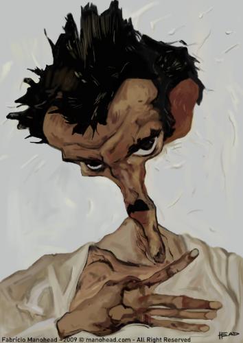 Cartoon: Egon Schiele (medium) by manohead tagged caricatura,caricature,manohead,egon,schiele
