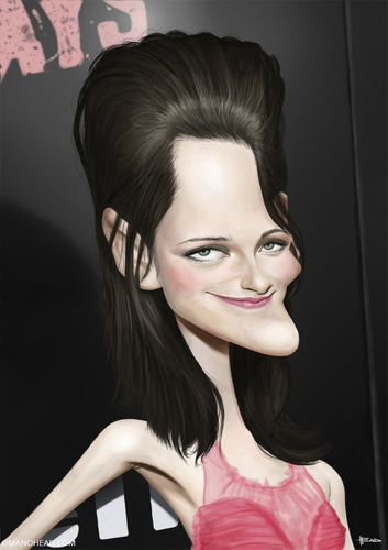 Cartoon: Kristen Stewart (medium) by manohead tagged kristen,stewart,manohead,caricatura,caricature,bic,ballpoint
