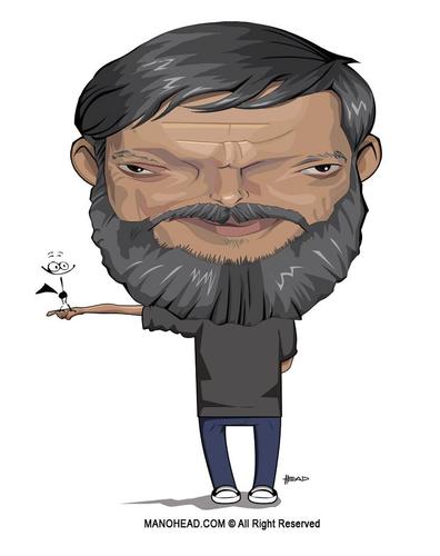 Cartoon: Ze Roberto Grauna (medium) by manohead tagged caricatura,caricature,manohead