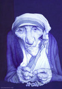Cartoon: Madre Teresa de Calcuta (small) by manohead tagged madre,teresa,de,calcuta,manohead,caricatura,caricature,bic,ballpoint