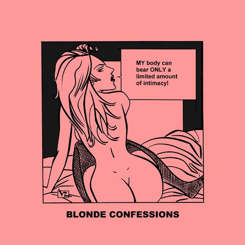 Cartoon: Blonde Confessions - Intimacy! (medium) by Age Morris tagged gs,boobs,hotbabe,dumbblonde,aboutloveandlife,agemorris,blondeconfessions,atomstyle,victorzilverberg,limitedamount,body,hotbody,intimacy,bear