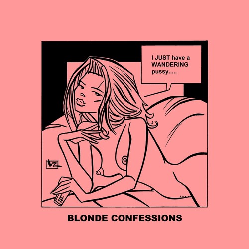 Cartoon: Blonde Confessions - Wandering! (medium) by Age Morris tagged tags,boobs,hotbabe,dumbblonde,aboutloveandlife,agemorris,blondeconfessions,atomstyle,victorzilverberg,wandering,pussy,cunt,wanderingpussy,naked,niceass,sexy,hot