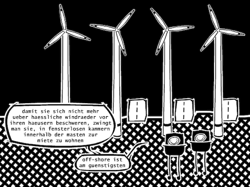 Cartoon: Aussicht (medium) by bob schroeder tagged windrad,windpark,windenergie,energiewende,protest,landschaft,verschandelung,offshore