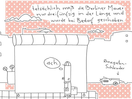 Cartoon: berliner mauer (medium) by bob schroeder tagged mauer,berlin,geschichte,wiedervereinigung,dritter,oktober,tourismus