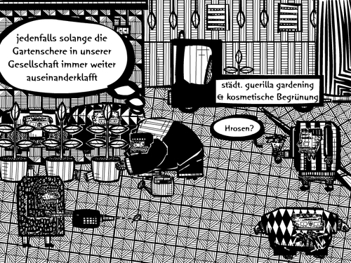 Cartoon: maennchen (medium) by bob schroeder tagged schere,gesellschaft,armutsbericht,guerilla,gardening,begruenung