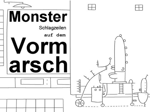 Cartoon: monster (medium) by bob schroeder tagged monster,ratten,spinnen,schlagzeilen