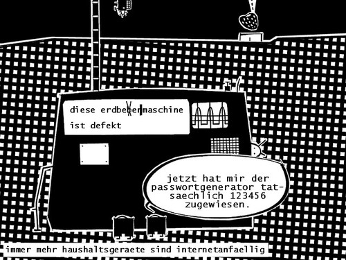 Cartoon: passwort (medium) by bob schroeder tagged internet,haushalt,passwort,erdbebenmaschine