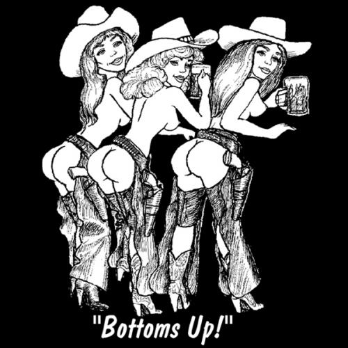 Cartoon: Bottoms Up!! (medium) by saltpppr tagged girls,foxes,cowgirls,bottoms,bar,tavern