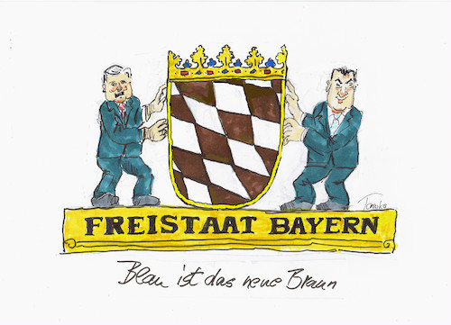 Cartoon: Der Freistaat Bayern (medium) by Skowronek tagged csu,seehofer,dobrinth,afd,rechtspopulismus