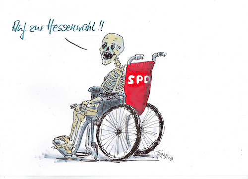 Cartoon: Hessenwahl (medium) by Skowronek tagged spd,hessen,wahlen
