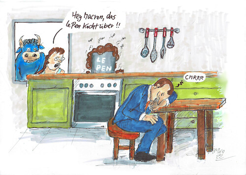 Cartoon: Macron (medium) by Skowronek tagged macron,le,pen,wahlen,frankreich,rechtsradikal,eu,kot,putin,schlaf
