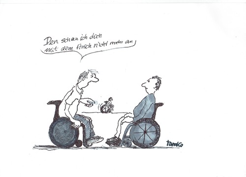 Cartoon: Rollis (medium) by Skowronek tagged rollstuhlfahrer,behinderte