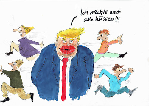 Cartoon: Trump (medium) by Skowronek tagged corona,usa,tote,pandemie,trump,virus,friedhof,gräber,skowronek,karikatur,panik