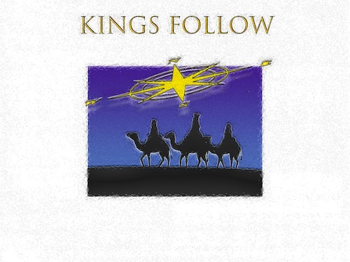 Cartoon: Kings follow (medium) by Nikklaus tagged king,three,yourbey,kaspar,melchior,baltasar,compass,kompassfoolow,north,south,east,west,nord,süd,ost,church,kirche,glaube,betlehem,faith