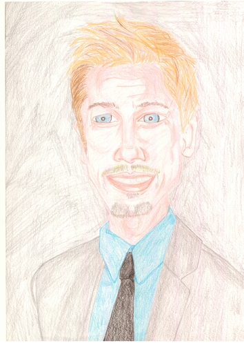 Cartoon: brad pitt (medium) by paintcolor tagged hollywood,celebrity,famous,actor,pitt,brad