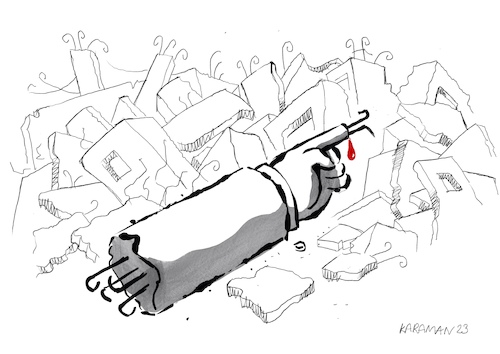 Cartoon: Erdbeben6 (medium) by Mehmet Karaman tagged erdbeben