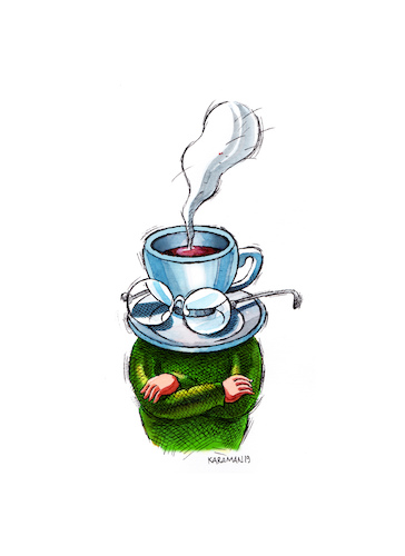 Cartoon: Kaffee (medium) by Mehmet Karaman tagged kaffee