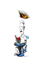 Cartoon: Sommervogel (small) by Mehmet Karaman tagged leser lesen literatur