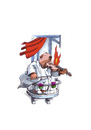 Cartoon: Star Violinist (small) by Mehmet Karaman tagged geige musik musiker feuer balkon