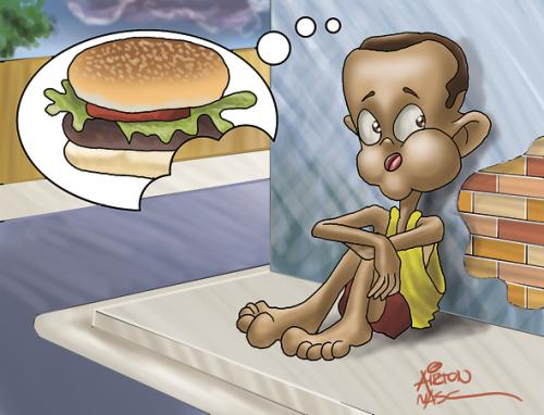 Cartoon: hunger (medium) by Airton Nascimento tagged hunger