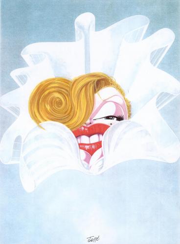 Cartoon: Marilyn Monroe (medium) by Jesse Ribeiro tagged caricature,woman,illustration,portrait,movie,hollywood