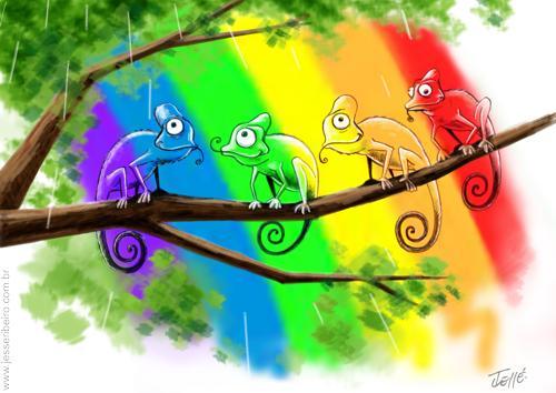 Cartoon: Rainbow (medium) by Jesse Ribeiro tagged comics,cartoon,animal