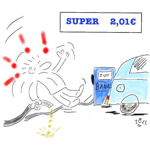 Cartoon: Benzinpreise steigen und steigen (medium) by legriffeur tagged legriffeur61,sprit,benzinpreise,benzin,autofahren,autofahrer,deutschland,umwelt,klima,verkehr,cartoon,cartoons,steigen