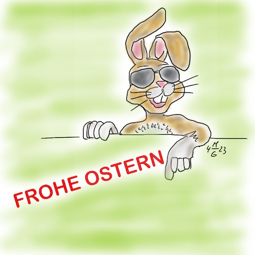 Cartoon: Frohe Ostern (medium) by legriffeur tagged ostern,osterfest,ostereier,osterhase,ostereiersuche