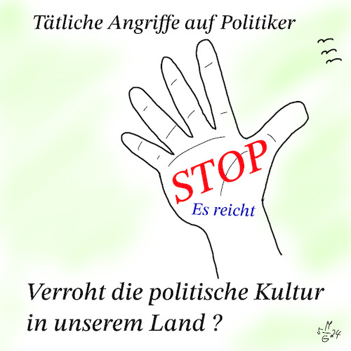 Cartoon: Politische Kultur verroht (medium) by legriffeur tagged politik,politiker,kultur,politischekultur,wahlen,deutschland,verrohung,wahlkampf