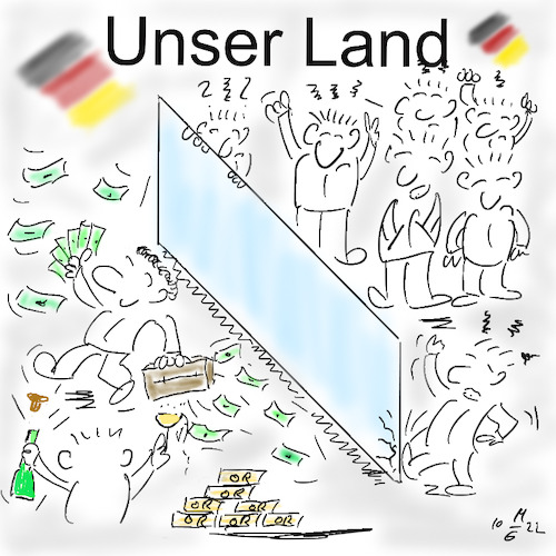 Cartoon: Unser Land (medium) by legriffeur tagged deutschland,innenpolitik,land,unserland,politik,unserlandgehörtunsnicht,macht,geld