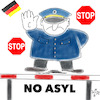 Cartoon: Asylpolitik (small) by legriffeur tagged asyl,asylpolitik,bundesregierung,noasyl,keinasyl,kritik,kritikanasylpolitik,asylanten
