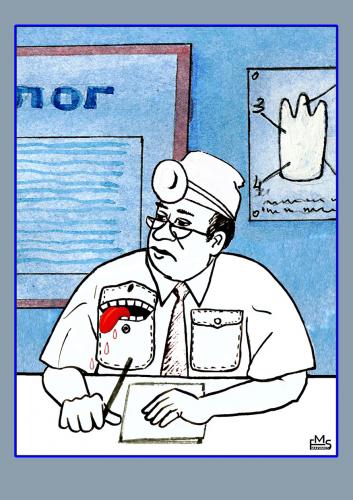 Cartoon: Dentist (medium) by Makhmud Eshonkulov tagged dentist