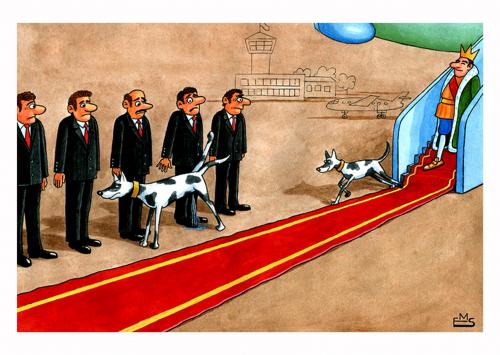 Cartoon: Dogs of the king (medium) by Makhmud Eshonkulov tagged king,monarchy,society,dogs,pets