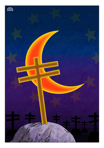 Cartoon: Euro (medium) by Makhmud Eshonkulov tagged euro