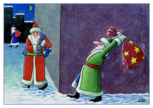 Cartoon: Merry Xmas (medium) by Makhmud Eshonkulov tagged xmas,christmas
