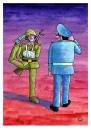 Cartoon: Soldier (small) by Makhmud Eshonkulov tagged soldier,saluting,military,war