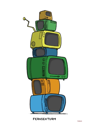 Cartoon: Fernseh (medium) by Christoon tagged fernseh,turm