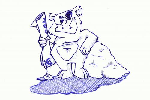 Cartoon: schneebär (medium) by hurd one tagged koks,macht,schön