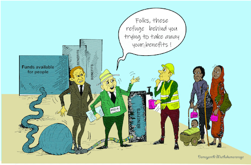 Cartoon: refuge have right (medium) by damayanthi tagged news