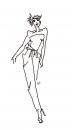 Cartoon: Line Drawing - ink (small) by cindyteres tagged lady female girl cat walk fashion design people style woman beauty line drawing sketch quicksketch